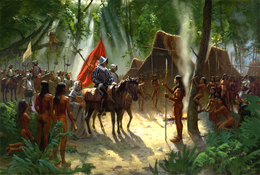 Savages of the New World, de Soto Expedition, Summer, 1539